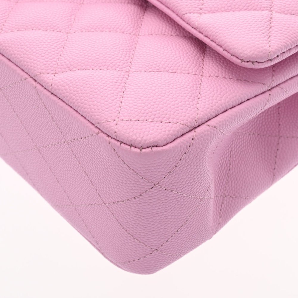 CHANEL Chanel matelasse W flap chain shoulder 25 pink ladies caviar skin bag - Picture 7 of 12